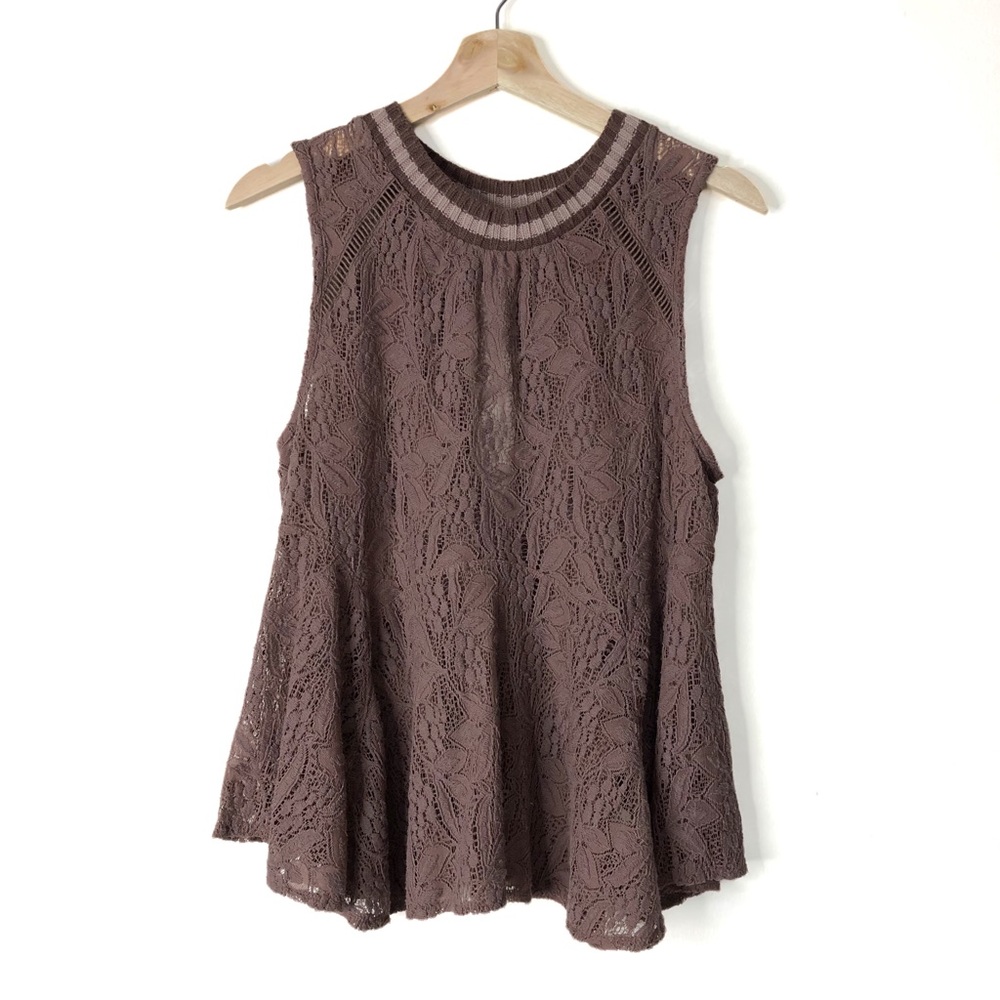 Free People | Peplum Sleeveless Floral Top S